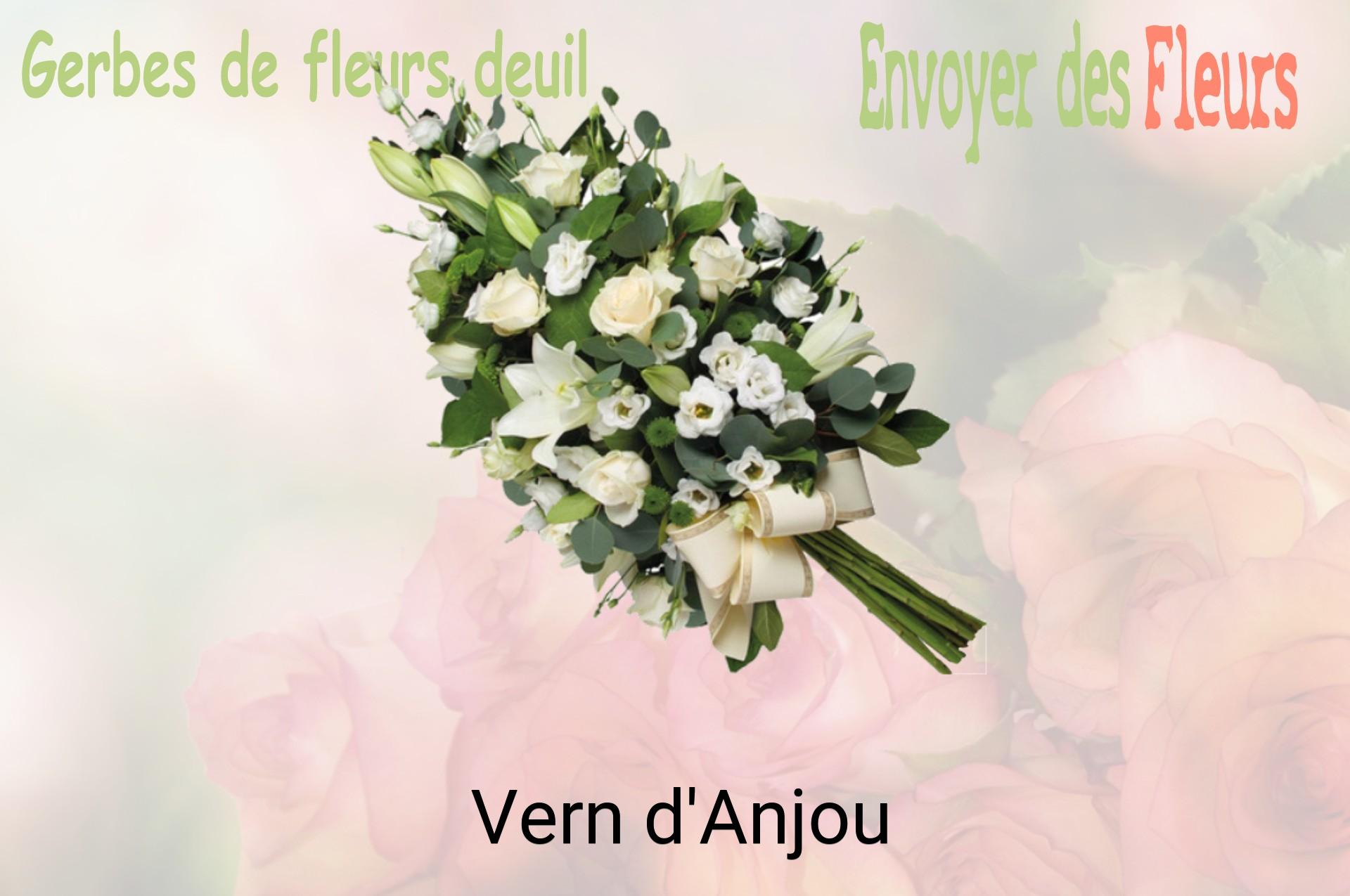 Gerbe de fleurs de deuil livrée à Vern-d'Anjou